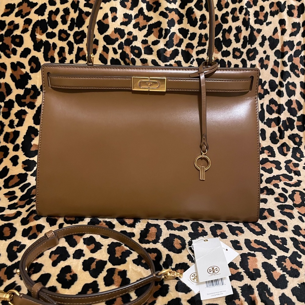 Tory Burch Lee Radziwill Large in the color Moose